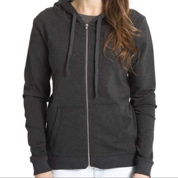 Peace Love + Music zip-up Gray Hoodie - Picture 3 of 4